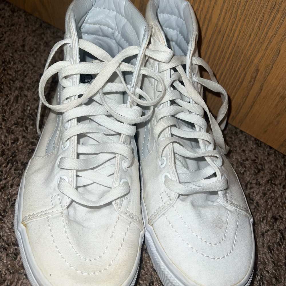 Used White Hightop Vans